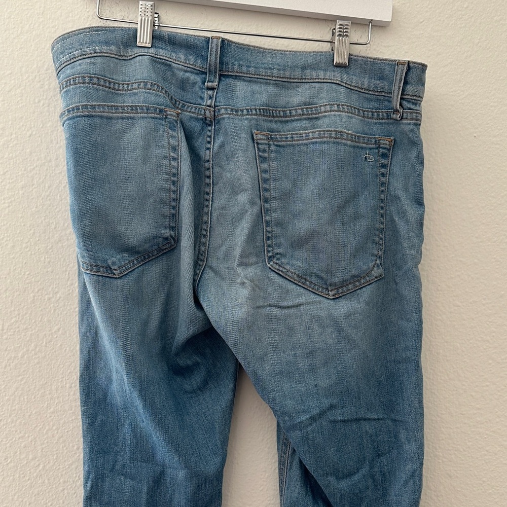 rag & bone Women's Light Blue Distressed Skinny Jeans - Picture 8 of 11